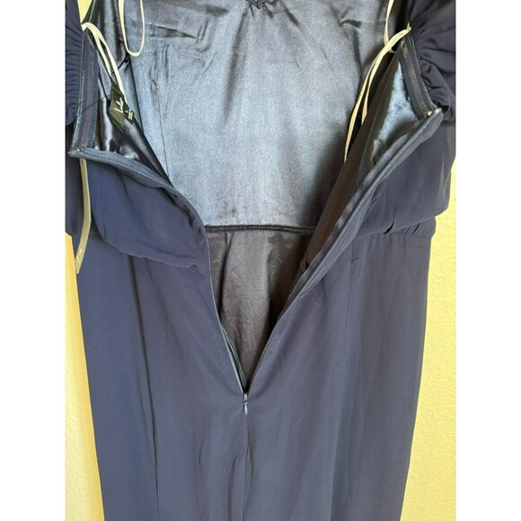 Lulus Women's Dark Navy Blue Sleeveless Maxi Dress Large Formal Wedding New - Picture 10 of 12